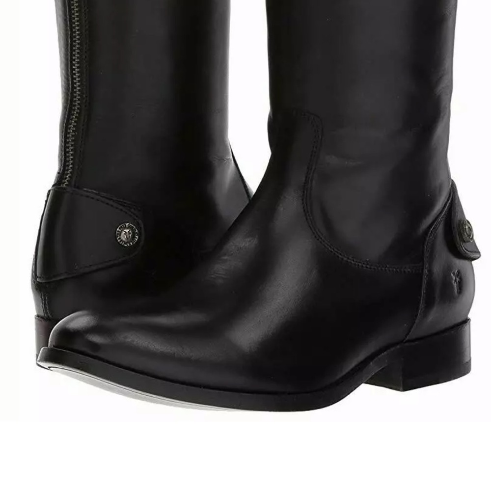 Frye Boots. Wide Calf Melissa Button Back Zip.
